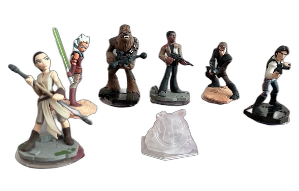 Disney Infinity 3.0 Star Wars Figure Lot of 7 Rey Finn Han Chewbacca Ahsoka